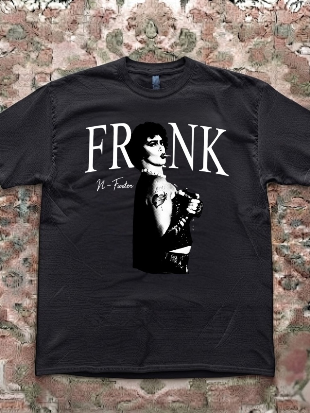 Frank-N-Furter The Rocky Horror Picture Show Vintage Black T-Shirt